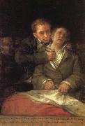 Francisco Goya Self-Portrait with Dr Arrieta oil painting